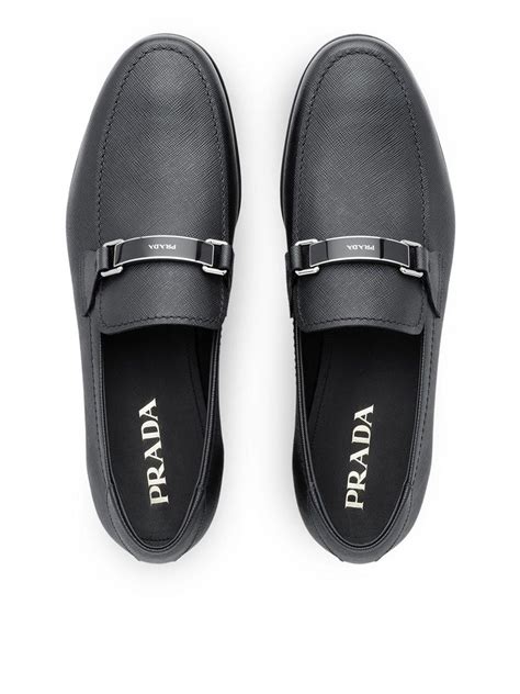 prada men's 2de089 saffiano leather loafers|Black Saffiano leather loafers .